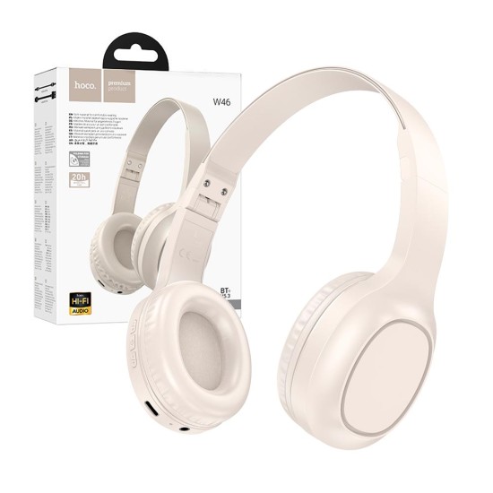 Hoco Wireless Headphones W46 Charm Milky White